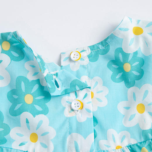 贝贝怡童装女童短袖衬衫2022夏季碎花可爱儿童上衣中大童洋气 商品图7