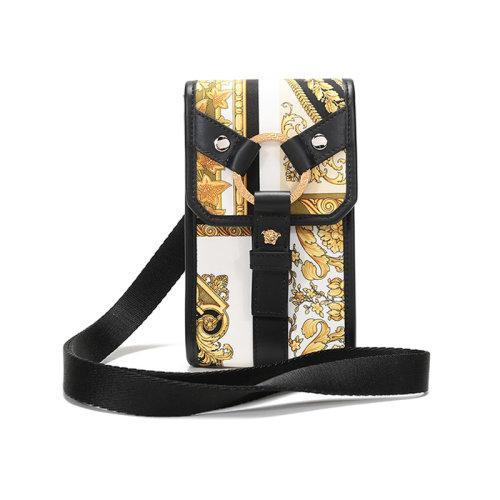 【国内现货】VERSACE/范思哲 2021款 男士织物/配皮颈部挂包手机套 DP88431 DNYST6 商品图0