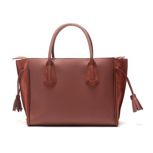 Longchamp/珑骧 女士Pénélope系列牛皮中号流苏手提包 1295 HLU 商品图7