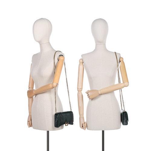 【国内现货】Balenciaga/巴黎世家 2021款 女士迷你款XS号牛皮Hourglass仿古做旧单肩斜挎包链条包沙漏包 656050 1LRGM 商品图9