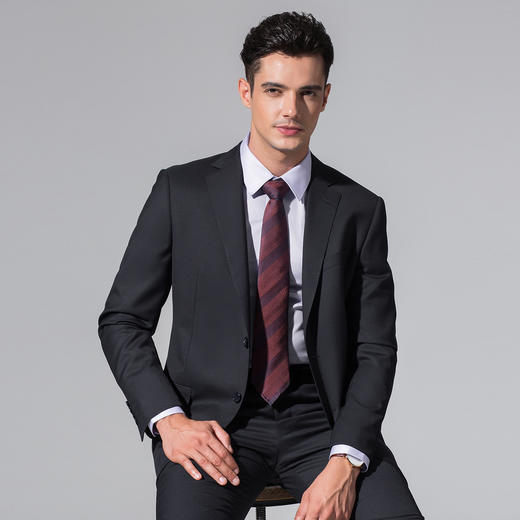 【上衣+裤子】罗蒙春秋西服套装男士正装商务通勤职业西装两件套 商品图6