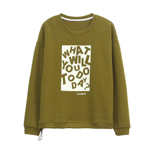 2022春装新款印花字母卫衣宽松圆领气质减龄简约上衣 HR-MUZL99595 商品图4