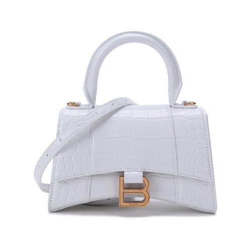 Balenciaga/巴黎世家 女士超小号牛皮Hourglass手提单肩斜挎包592833 1LRGM 商品图5