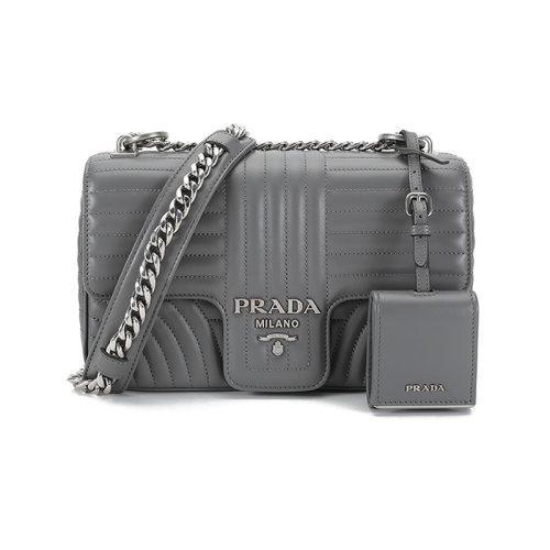 【国内现货】PRADA/普拉达 单肩包女士Diagramme系列皮质中号手提包1BD1082D91 商品图5