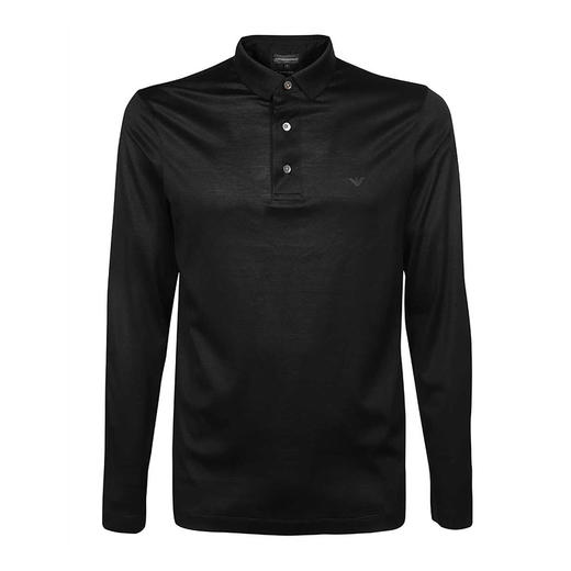 【二】EMPORIO ARMANI 阿玛尼 男士长袖T恤 黑色 8N1F97 1JUVZ 0999 商品图0