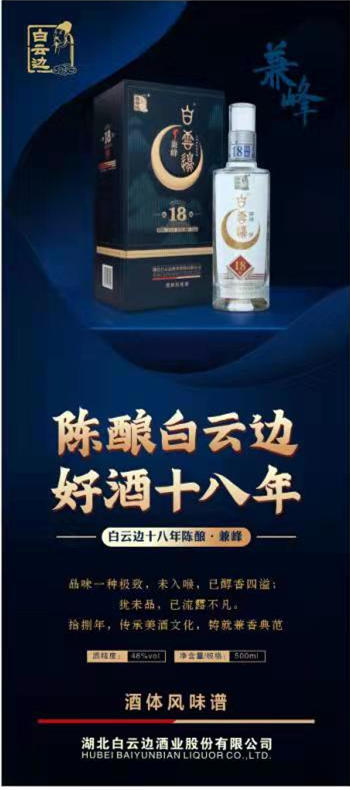 【新品上市】白云边新18年【兼峰】500ml  48度  浓酱兼香 商品图2