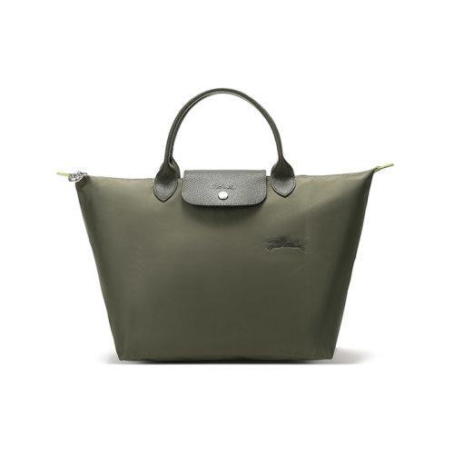 Longchamp/珑骧 2021款 女士LE PLIAGE GREEN系列中号织物短柄可折叠手提包饺子包 1623 919 商品图5