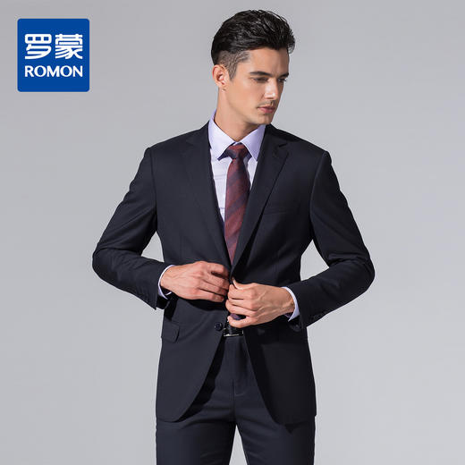 【上衣+裤子】罗蒙春秋西服套装男士正装商务通勤职业西装两件套 商品图1