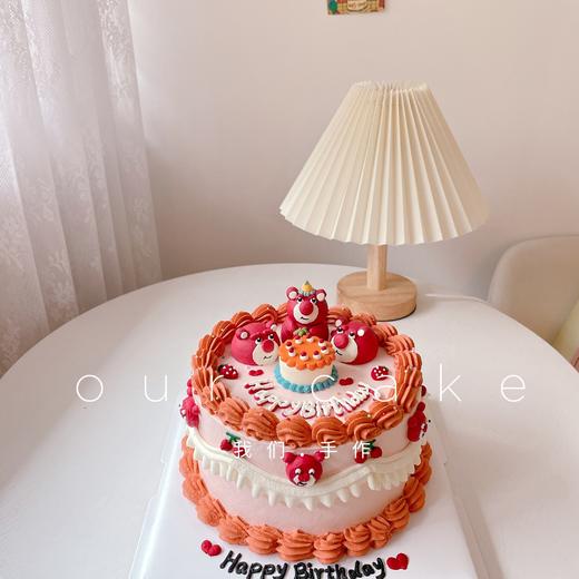 草莓熊立体复古蛋糕-低糖处理无添加 商品图0