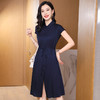 ASE-2356纯色优雅韩版时尚女士连衣裙 商品缩略图3