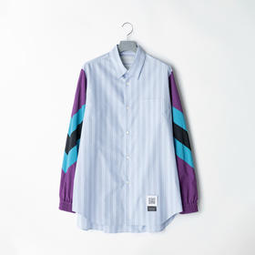 Fumito Ganryu  windbreaker shirt  袖子拼接防风衬衫夹克 外套