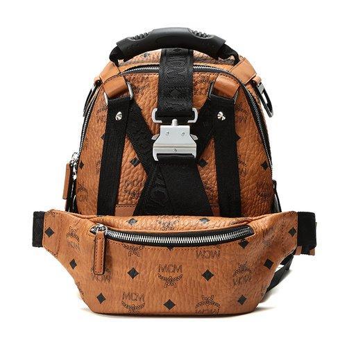 【国内现货】MCM/MCM 男女中性涂层帆布两用双肩包腰包 MUK9SJV19 商品图0