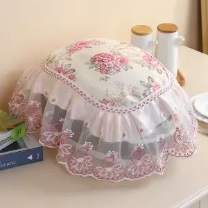 U56278 田园椭圆形电饭锅罩多功能欧式盖巾布艺蕾丝电饭煲家用盖 商品图5