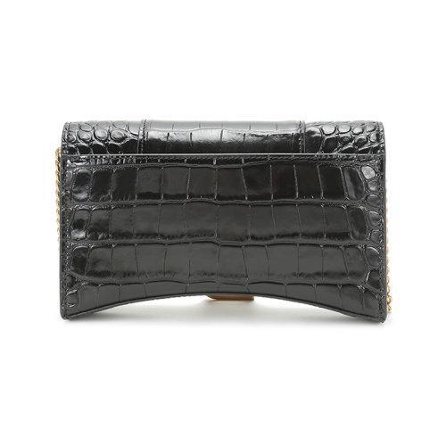 【国内现货】Balenciaga/巴黎世家 2021款 女士迷你款XS号牛皮Hourglass仿古做旧单肩斜挎包链条包沙漏包 656050 1LRGM 商品图2