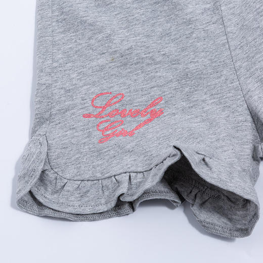 贝贝怡夏季新品女童短袖短裤套装爱心儿童分体两件套 商品图6