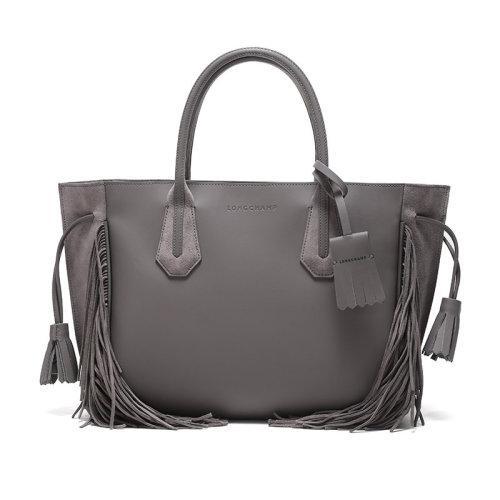 Longchamp/珑骧 女士Pénélope系列牛皮中号流苏手提包 1295 HLU 商品图0