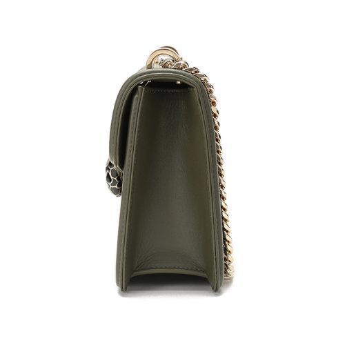 【国内现货】BVLGARI/宝格丽 女士SERPENTI DIAMOND BLAST系列皮质蛇头扣绗缝手提单肩斜挎包 289731 商品图3