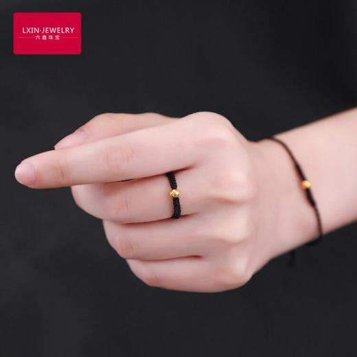 六鑫珠宝 黄金足金999小金珠戒指/手链 网红系列 送人自带都合适 商品图2