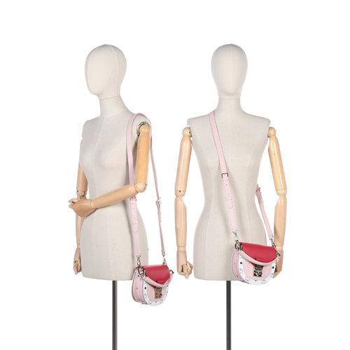 【国内现货】MCM/MCM 2021款 女士皮革拼接Patricia Visetos迷你款手提单肩斜挎包 MWSBSPA02 商品图9