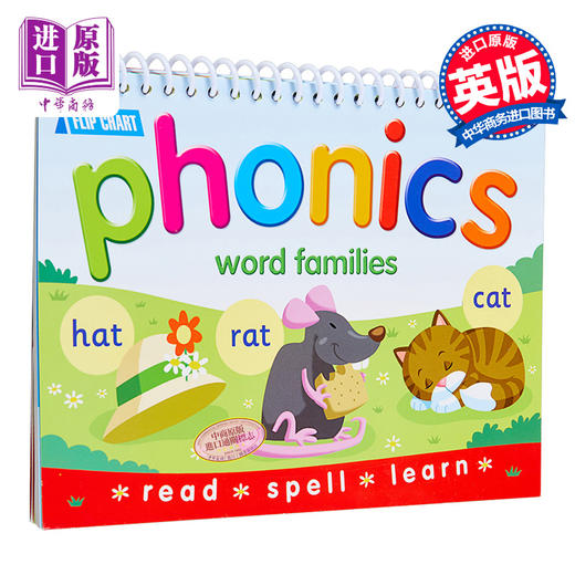【中商原版】Flipover Phonics Short Vowels 里奥船长 cvc英语自然拼读卡片 phonics教材小学英文音标台历翻翻卡教具 商品图0