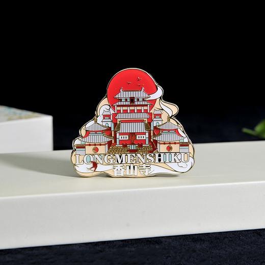 龙门奇妙物 名胜古迹龙门石窟文创金属冰箱贴礼盒套装 商品图3