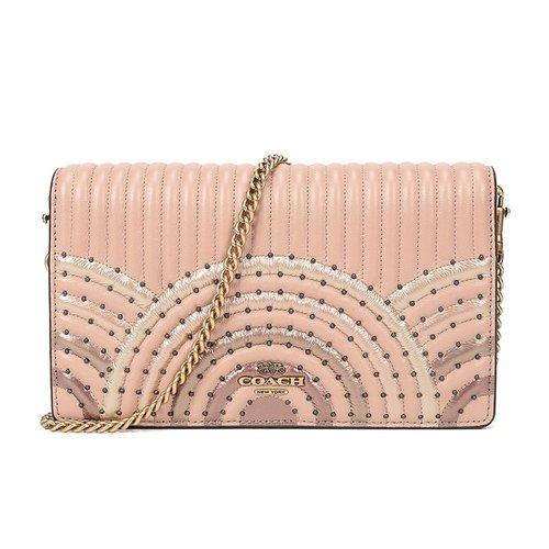 COACH/蔻驰 女士皮革铆钉装饰皮质手拿包单肩斜挎包 68844 商品图0