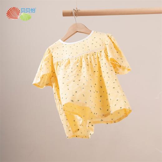 贝贝怡夏季童装小清新印花女童短袖洋气时尚上衣宝宝外出服 商品图2
