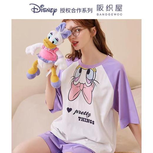 阪织屋迪士尼系列棉质印花插肩短袖短裤套头套装3922650906002 商品图2