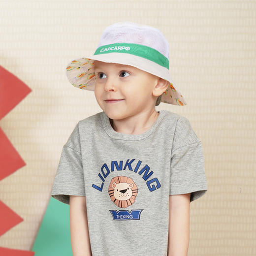 capcarpo儿童双面遮阳网眼渔夫帽防晒帽   HH 商品图5