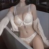 【超仙！纯欲风性感文胸套装】小胸专用聚拢防下垂，无痕舒适无钢圈，收副乳美背内衣，和臃肿赘肉说“拜拜”，配套内裤美炸天！本命年大红色也有哦！ 商品缩略图0