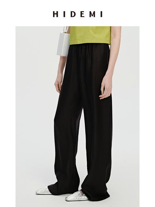 HIDEMI 轻盈风缕感松紧带式薄款显瘦舒适空气裤 商品图10