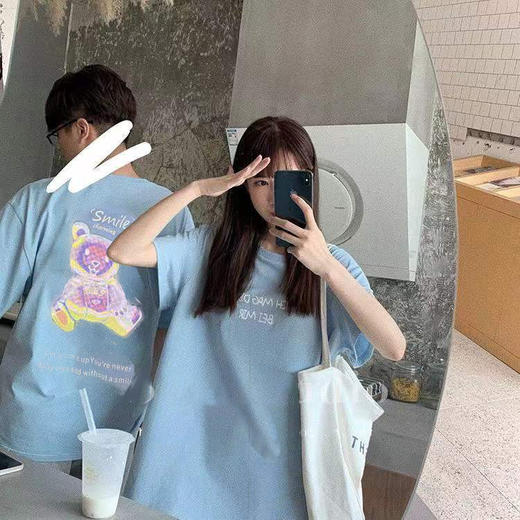 2022新春夏亲子装一家三四口小熊母子母女妈妈裙婴儿爬服短袖T恤国庆清明出游 商品图1