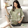 2022夏季韩版ins纯棉睡衣女士休闲套装短袖短裤宽松学生睡眠家居服女秋季薄款时尚套装可外穿 商品缩略图2