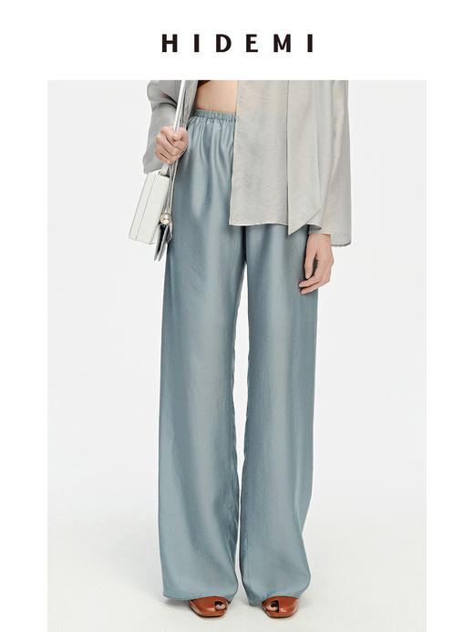 HIDEMI 轻盈风缕感松紧带式薄款显瘦舒适空气裤 商品图6