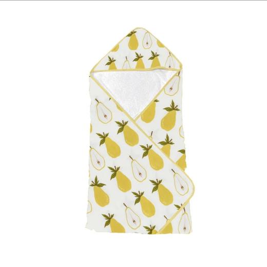 Milkbarn有机棉儿童连帽浴巾-梨 商品图0