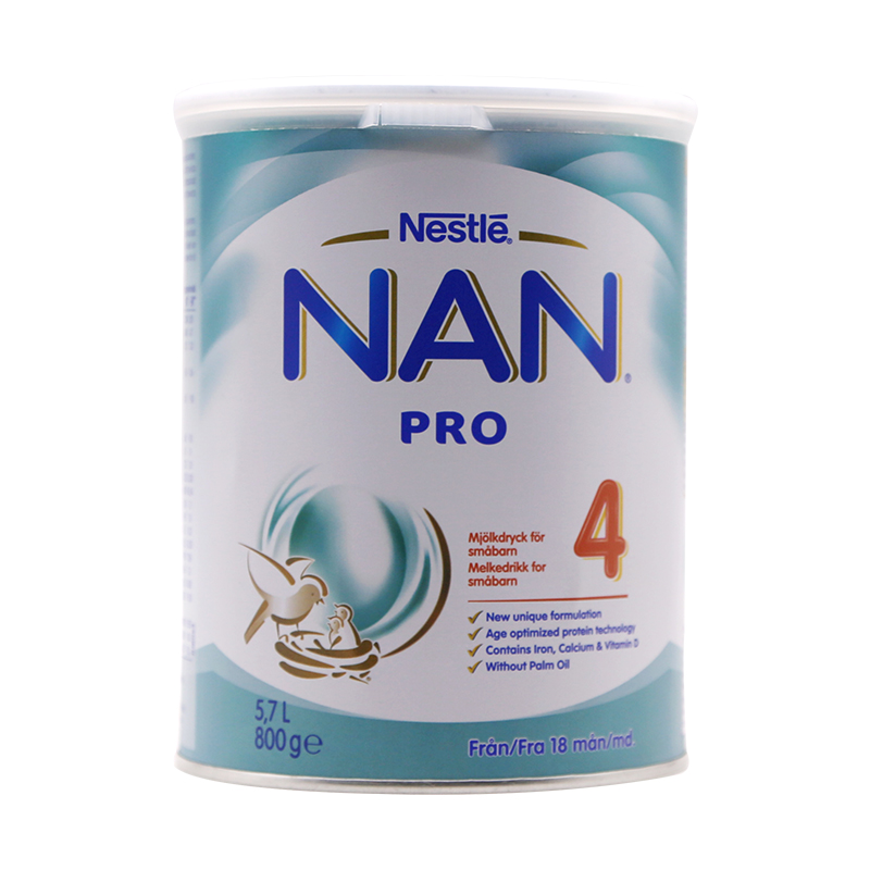 [瑞典]雀巢能恩4段 800g. Nestle Nan Pro 4 Modersmjölksers Från 18 Månader