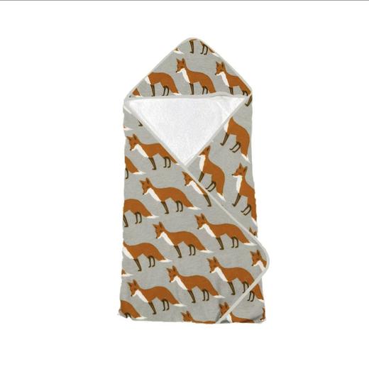 Milkbarn有机棉儿童连帽浴巾-橙色狐狸 商品图0