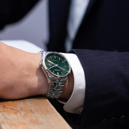 西铁城日本官方正品休闲商务夜光显示钢带防水光动能手表男BM7569-89X 商品图6