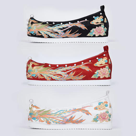 【凤衔明珠】汉服女鞋原创古风绣花千层底鞋翘头履多色可选 商品图3