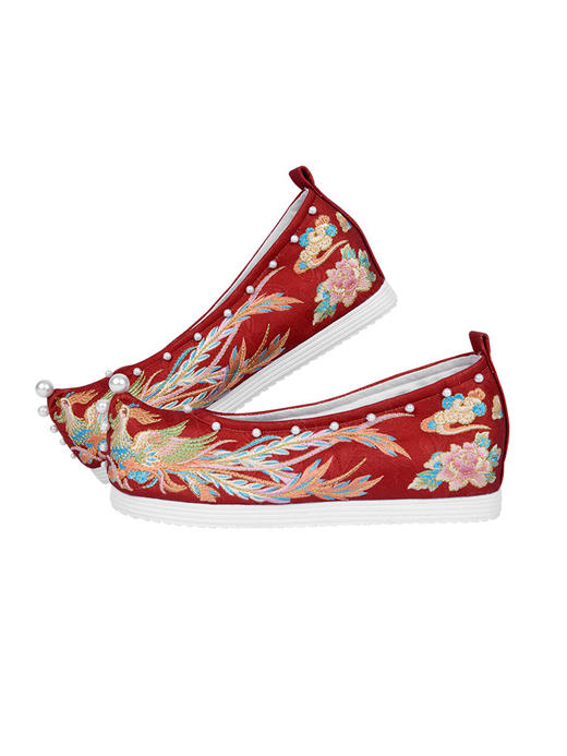 【凤衔明珠】汉服女鞋原创古风绣花千层底鞋翘头履多色可选 商品图4