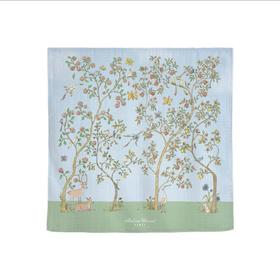 法国Atelier Choux婴儿有机棉纱布包巾100*100-动物森林(蓝色)
