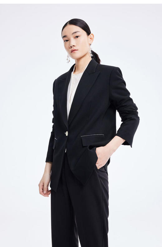 LILY2022夏季新款女装设计感双门襟气质通勤西装122200C2127 商品图2