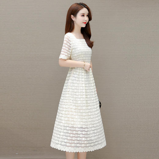 YWE SC111小香风蕾丝连衣裙气质优雅A字裙 商品图4