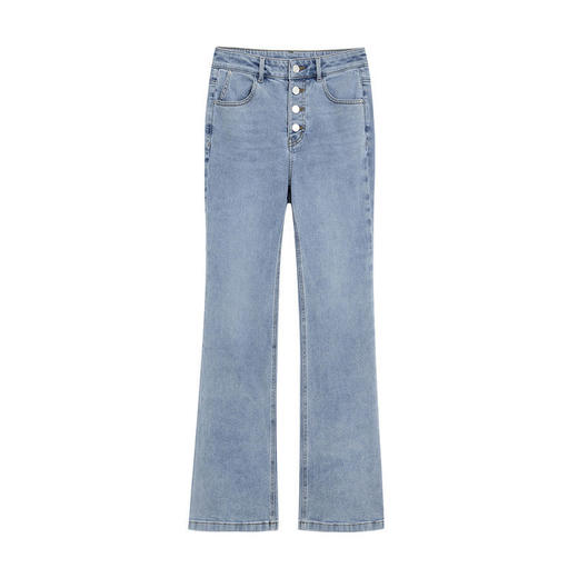 LILY2022夏季新款女装复古时尚小众设计感微喇牛仔裤122210GJ231 商品图4