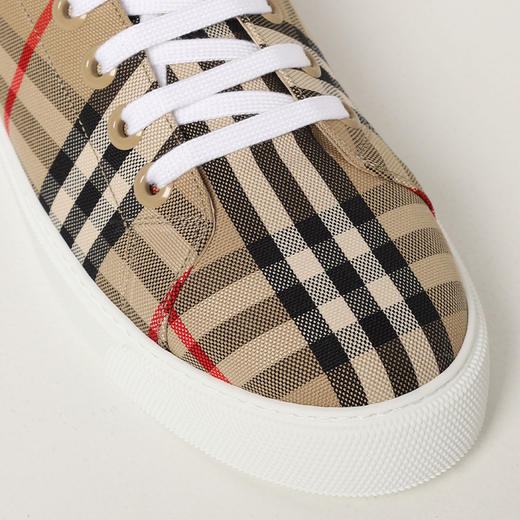 【一】BURBERRY 博柏利 Vintage 格纹拼皮革运动鞋 女士休闲鞋 经典格子 8049777 A7026 商品图2