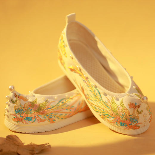 【凤衔明珠】汉服女鞋原创古风绣花千层底鞋翘头履多色可选 商品图2