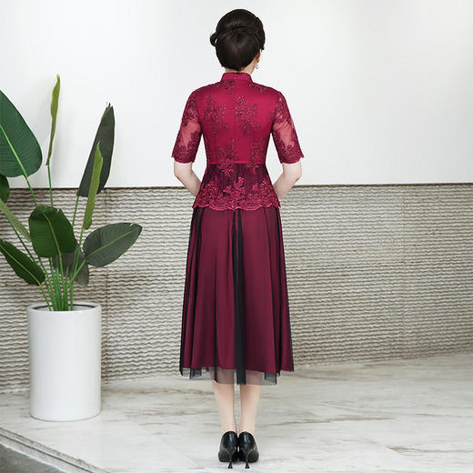 敬酒服喜婆婆婚礼服妈妈装复古蕾丝旗袍连衣裙 BLH-2240 商品图1