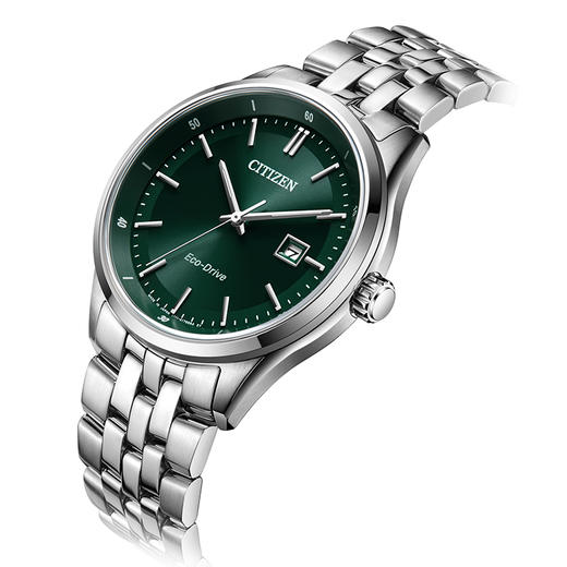 西铁城日本官方正品休闲商务夜光显示钢带防水光动能手表男BM7569-89X 商品图3