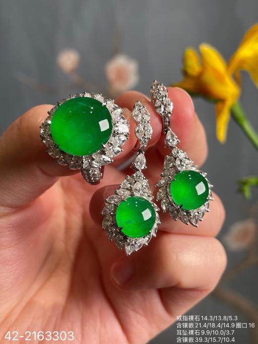 42-2163303，艳绿蛋面套装。具体价格微信咨询 商品图2