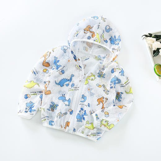 【防蚊防晒 轻薄会呼吸】儿童防晒衣夏季男女中大童沙滩皮肤衣宝宝透气连帽薄外套 商品图9